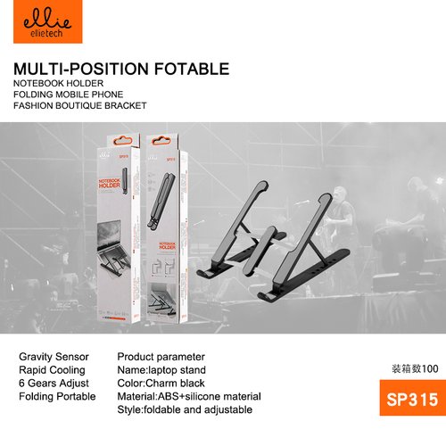 Ellietech SP315 Soporte de escritorio Universal Plegable de Múltiples ángulos