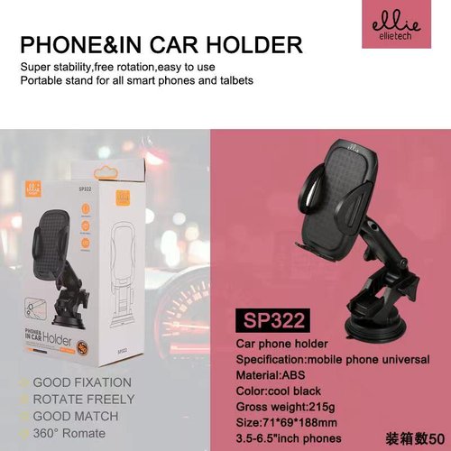Ellietech SP322 Soporte de Teléfono Móvil para Coche