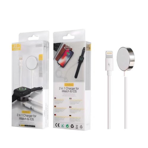 Ellietech WH101 Cargador 2 in 1 para iWatch y iphone Inalámbrico