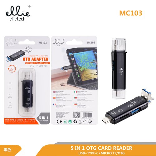 Ellietech MC103 Lector de tarjetas 5 en 1 OTG