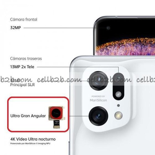 Cámara Trasera para OPPO Find X5 Gran Angular 50MP