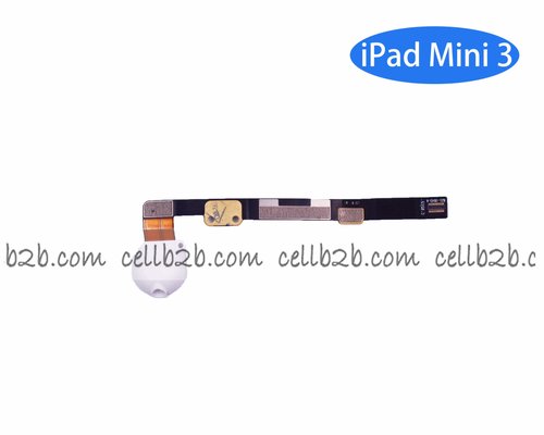 Flex de Audio Jack para iPad Mini 3 A1599 A1600 A1601 Blanco