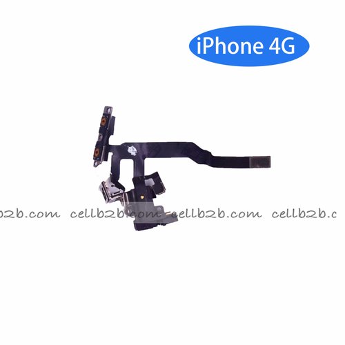 Flex de Audio Jack para iPhone 4G Negro