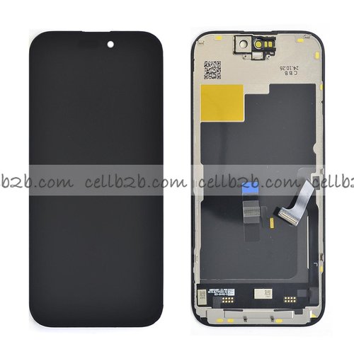 Pantalla iPhone 15 Pro ZY FHD-COF 1080p OLED Dura LCD+Táctil Negra Completa (Control IC Reemplazable)