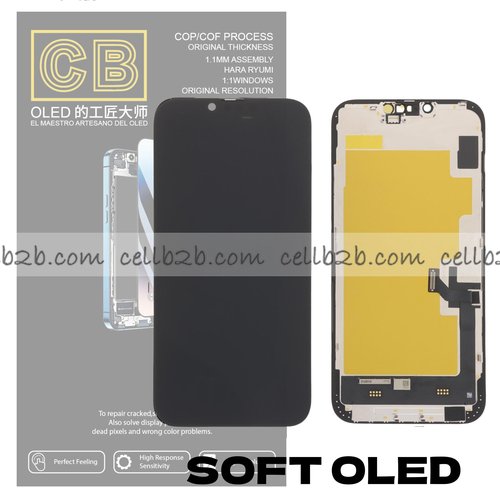 Pantalla « CB SOFT OLED » iPhone 14 Plus Control IC Reemplazable LCD+TACTIL Completo