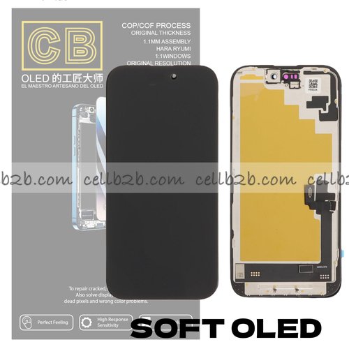 Pantalla « CB SOFT OLED » iPhone 16 Control IC Reemplazable LCD+TACTIL Completo