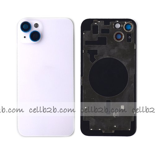 Tapa Trasera Cristal para Iphone 14 Plus con Marco Lateral + Marco de cámara Lila