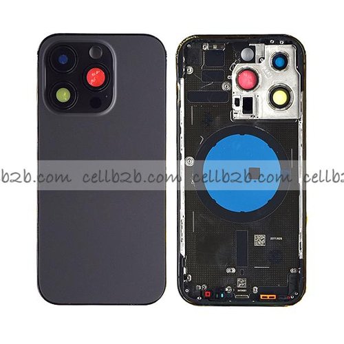 Tapa Chasis Con Bandeja iPhone 14 Pro Negro Sin Recambios