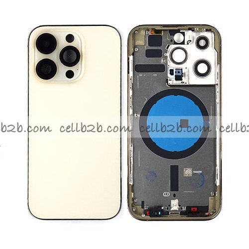 Tapa Chasis Con Bandeja iPhone 14 Pro Dorado Sin Recambios