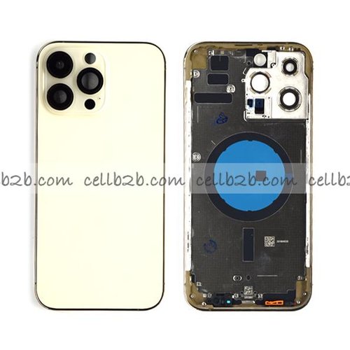 Tapa Chasis Con Bandeja iPhone 14 Pro Max Dorado Sin Recambios