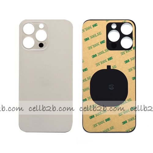 Tapa Trasera Cristal para iPhone 14 Pro Max Plateada