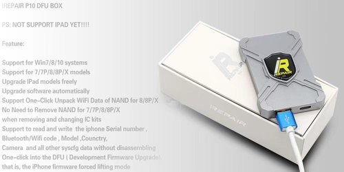 IREPAIR P10 Para Leer y Escribir el Numero de Serie del iPhone Código Bluetooth / WIFI Modelo Pais Cámara y Todos los demás Datos SYCFG Sin Desmontaje