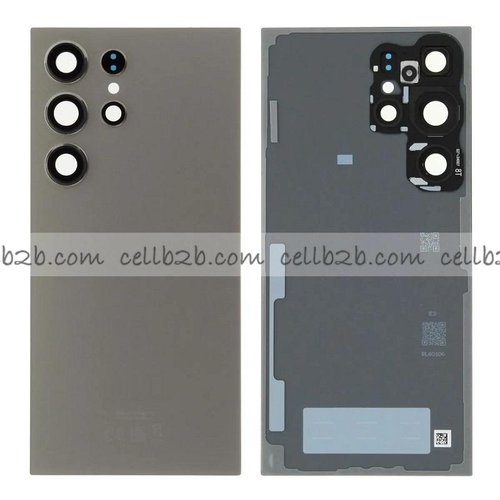Tapa Trasera para Samsung S24 Ultra S928B Gris Titanium CON LENTE