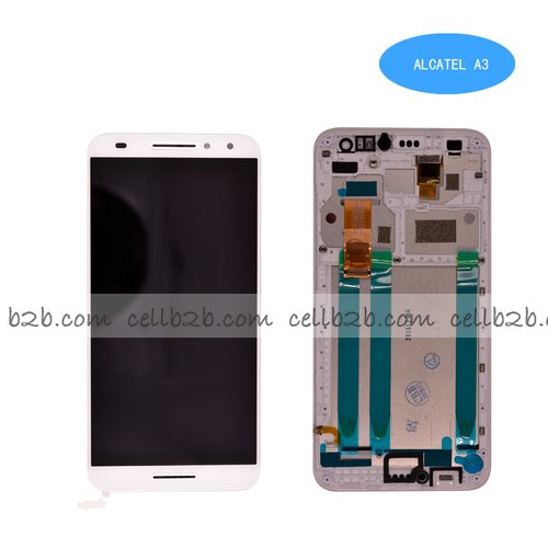Original Pantalla Alcatel OT A3 Blanca Completa con Marco LCD+Táctil