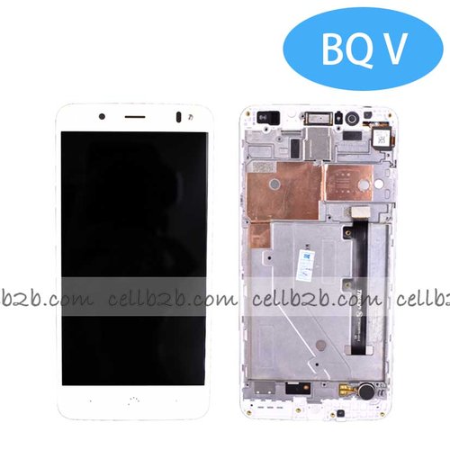 Original Pantalla BQ V/ U2/ U2 LITE/ VS Blanca CON MARCO Completa LCD+Táctil