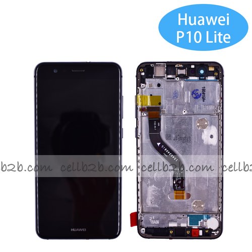 Original Pantalla Huawei P10 Lite Negra con Marco Completa LCD+Táctil