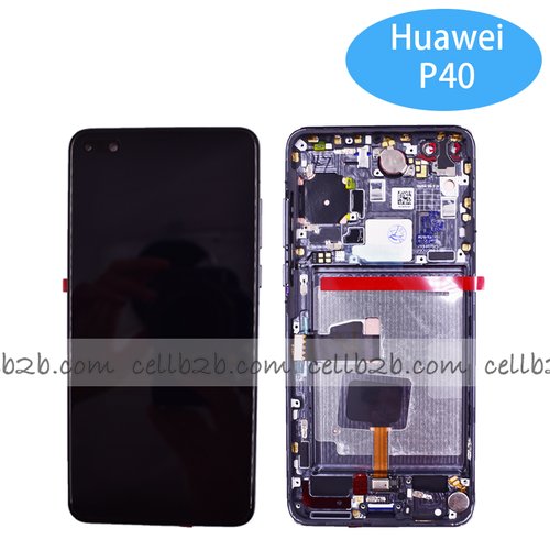 Original Pantalla Huawei P40 Negra con Marco Completa LCD+Táctil