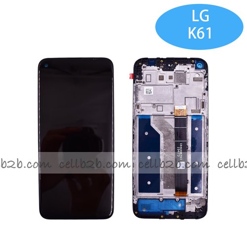 Original Pantalla LG K61 Negra Con Marco Completa LCD+Táctil