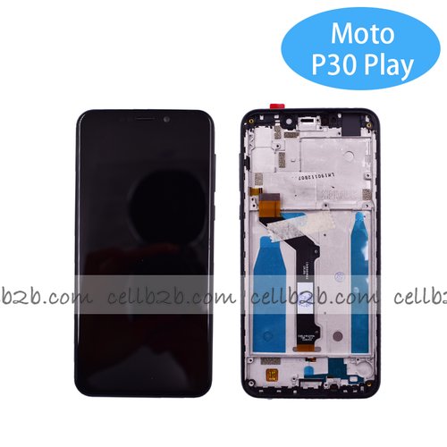 Original Pantalla Motorola One / P30 Play Negra con Marco Completa LCD+Táctil