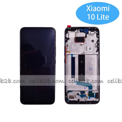 Original Pantalla Xiaomi Mi 10 Lite 5G Negra con Marco Completa LCD+Táctil