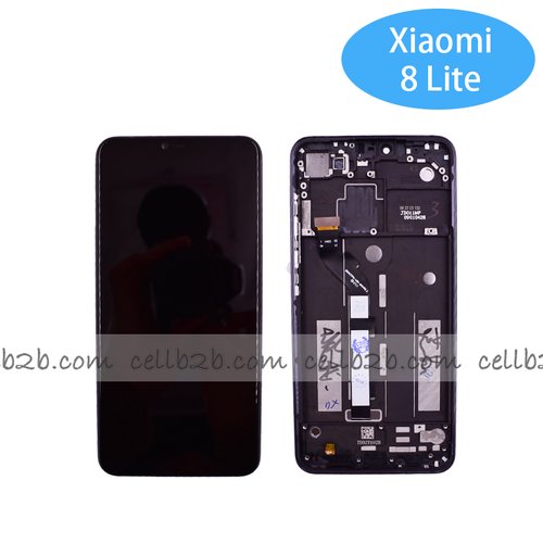 Original Pantalla Xiaomi Mi 8 Lite Negra CON MARCO Completa LCD+Táctil