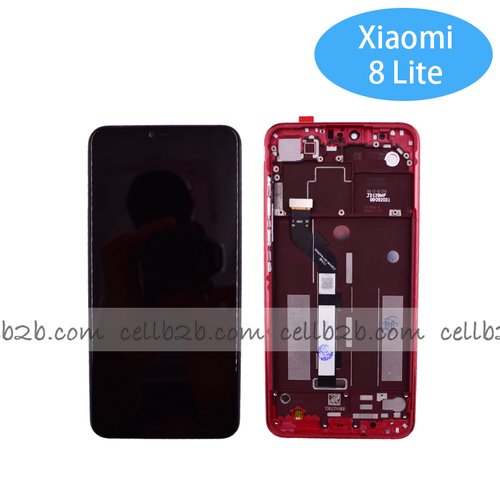 Original Pantalla Xiaomi Mi 8 Lite Rojo con marco Completa LCD+Táctil