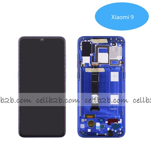 Original Nueva Pantalla Xiaomi Mi 9 Azul Con Marco Completa LCD+Táctil