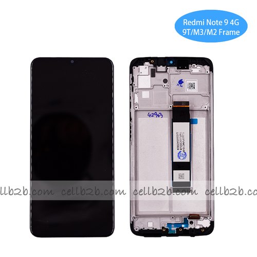 Original Pantalla Xiaomi Poco M3 / Redmi 9T / Redmi Note 9 4G Negra con Marco Completa LCD+Táctil