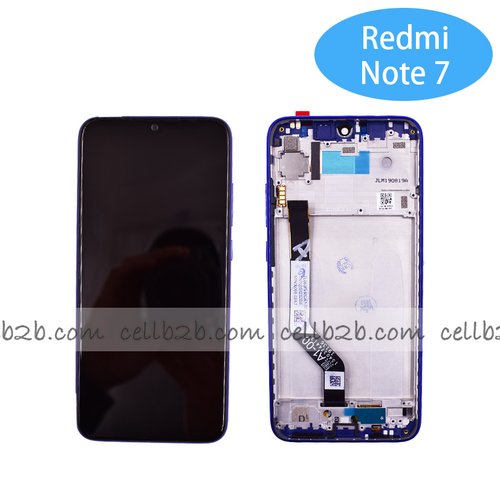 Original Pantalla Xiaomi Redmi Note 7 Azul con Marco Completa LCD+Táctil