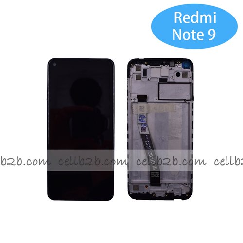 Original Pantalla Xiaomi Redmi Note 9 Negra con Marco Completa LCD+Táctil