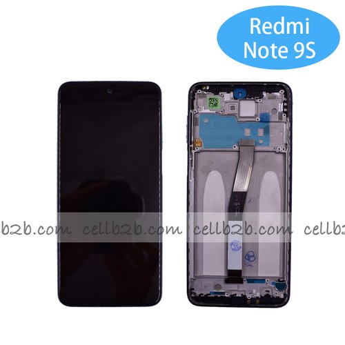 Original Pantalla Xiaomi Redmi Note 9S/ Note 9 Pro Negra con Marco Completa LCD+Táctil