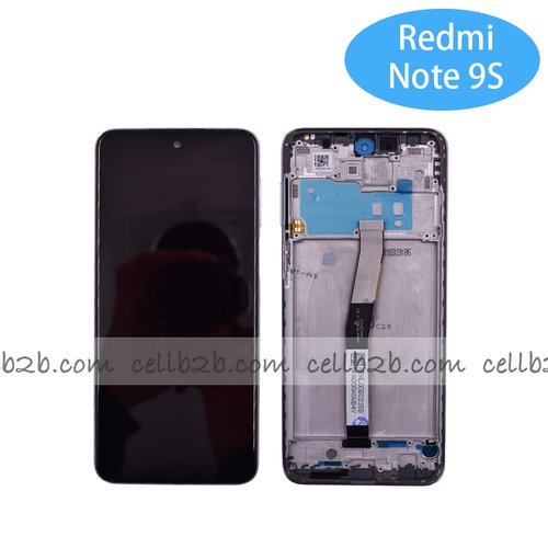 Original Pantalla Xiaomi Redmi Note 9S/ Note 9 Pro Plateado con Marco Completa LCD+Táctil