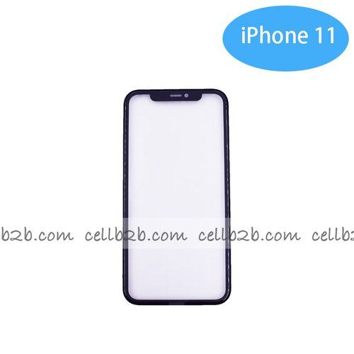 Pantalla Cristal + Marco Lateral con Pegamento para iPhone 11 Negro Original