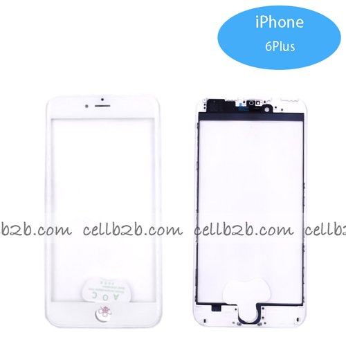 Pantalla Cristal + Marco Lateral con Pegamento para iPhone 6 Plus Blanco Original