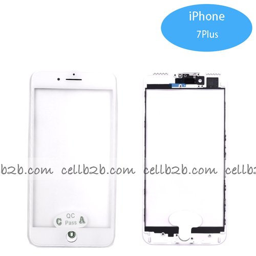 Pantalla Cristal + Marco Lateral con Pegamento para iPhone 7 Plus Blanco Original