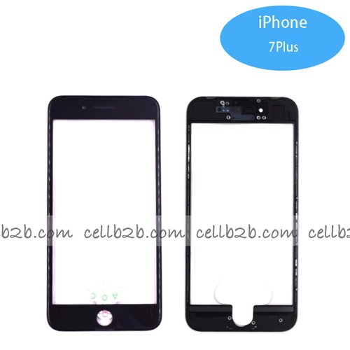 Pantalla Cristal + Marco Lateral con Pegamento para iPhone 7 Plus Negro Original
