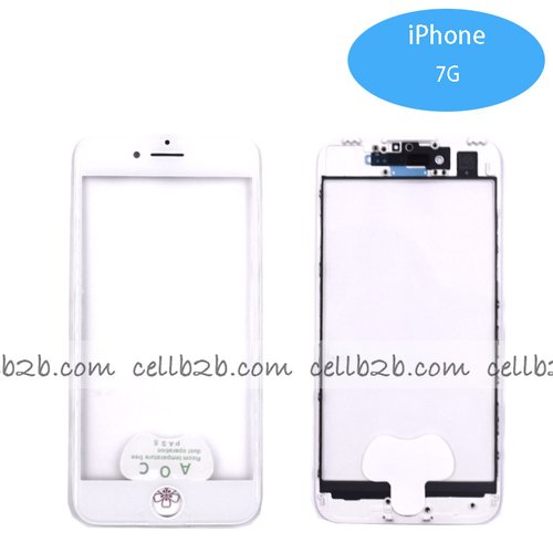 Pantalla Cristal + Marco Lateral con Pegamento para iPhone 7G Blanco Original