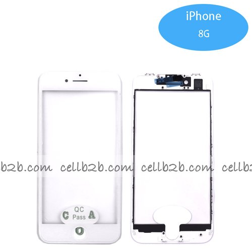Pantalla Cristal + Marco Lateral con Pegamento para iPhone 8 / iPhone SE 2020 Blanco Original