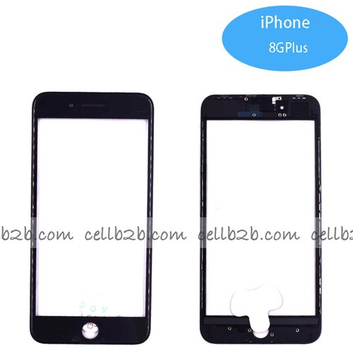 Pantalla Cristal + Marco Lateral con Pegamento para iPhone 8 Plus Negro Original