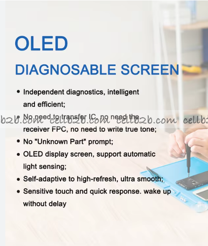 Pantalla « CB Hard OLED Diagnostic-Used » iPhone 14 Pro Control IC Reemplazable LCD+TACTIL Completo