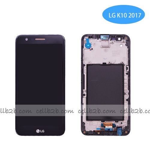 Original Pantalla LG K10 2017 Negro CON MARCO Completa LCD+Táctil