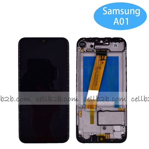 *Pantalla Samsung Galaxy A01 A015F Negra con Marco Completa Original SERVICE PACK