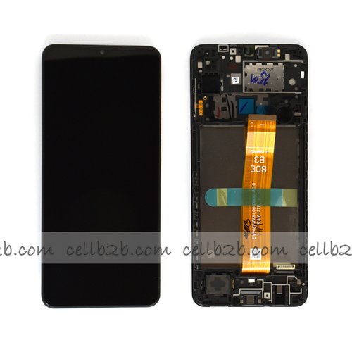 *Pantalla Samsung Galaxy A12 2021 A127F Negra Con Marco Completa Original SERVICE PACK