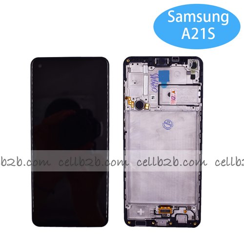 *Pantalla Samsung Galaxy A21S A217 Negra con Marco Completa Original SERVICE PACK