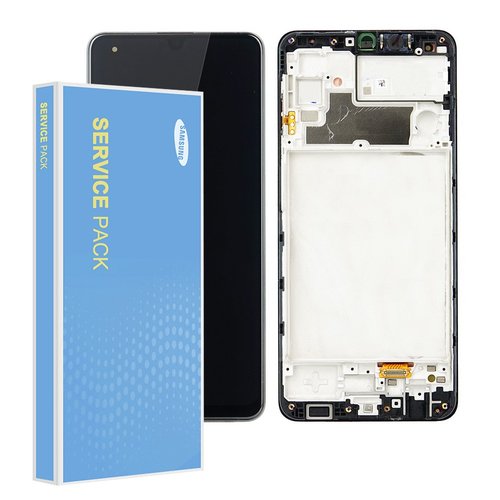 *Pantalla Samsung Galaxy M32 M325 Negra CON MARCO Completa Original SERVICE PACK