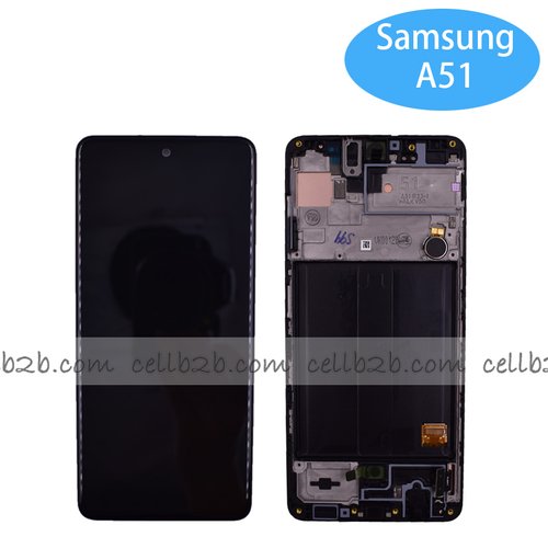 Pantalla Samsung Galaxy A51 A515 Negra OLED con Marco Completa