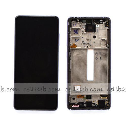 *Pantalla Samsung Galaxy A52 4G A525 / A52 5G A526 Violeta Con Marco Original Completa Service Pack