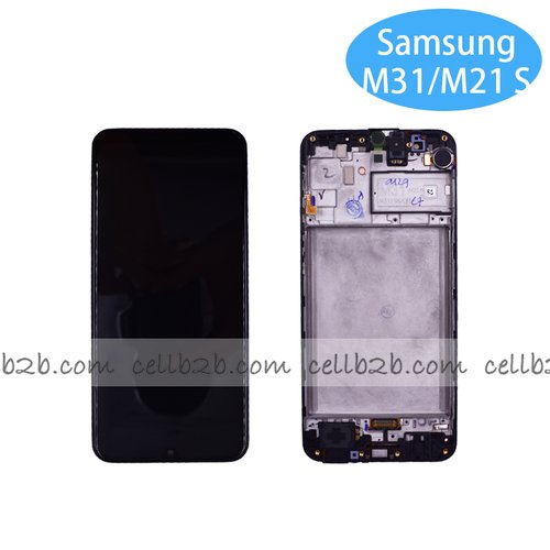 *Pantalla Samsung Galaxy M31 M315 / M21S M217 Negra con Marco Completa Original SERVICE PACK