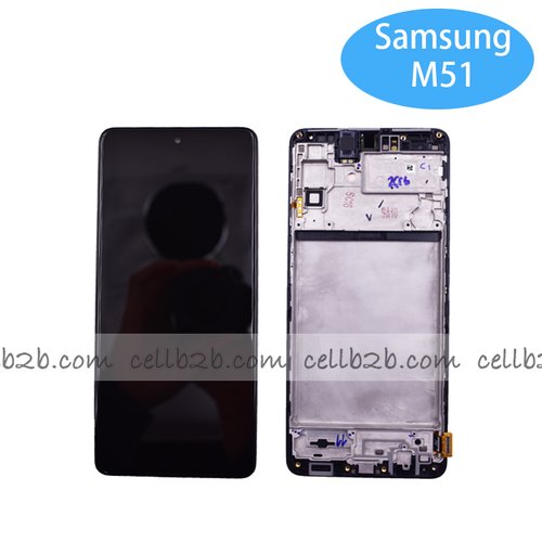 *Pantalla Samsung Galaxy M51 M515 Negra con Marco Completa Original SERVICE PACK (Asmbld)