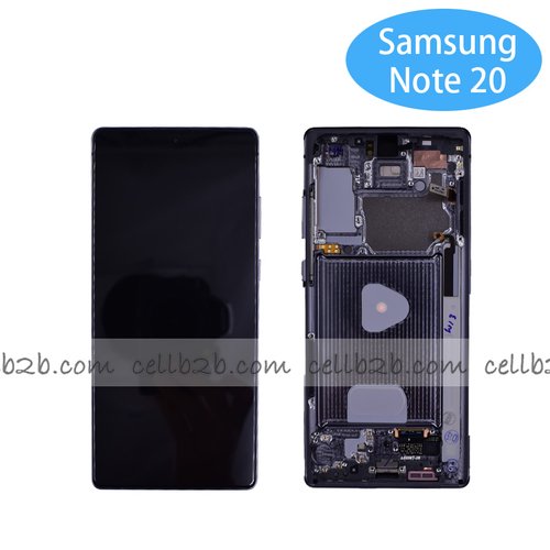 *Pantalla Samsung Galaxy Note 20 N980F / N981F Gris con Marco Completa Original SERVICE PACK